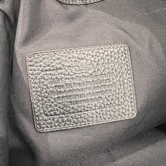 COACH Black Leather Drawstring Buckle XL Backpack Bag E1593 72005 - Picture 16 of 16